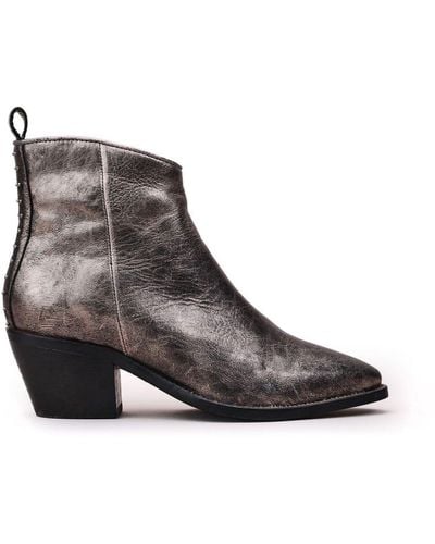 Moda In Pelle Maevie Pewter Leather - Brown