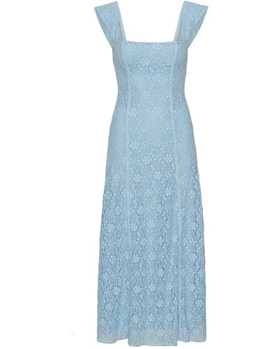 ROTATE BIRGER CHRISTENSEN Lace Midi Dress - Blue