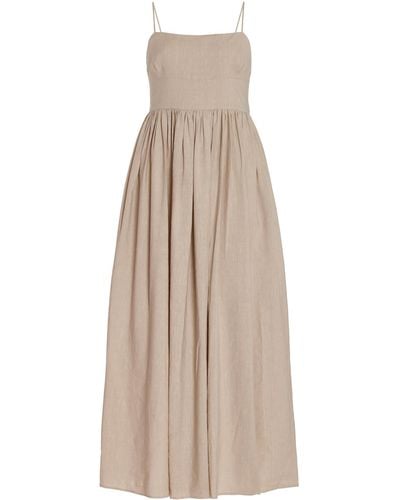 Matteau Stretch Linen-blend Cami Dress - Natural