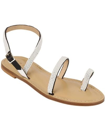 Amanu Exclusive Nakuru Beaded Sandals - Metallic