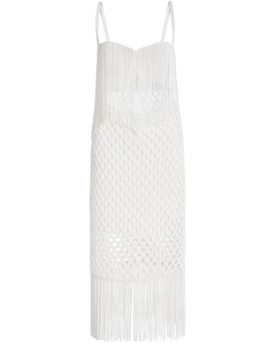 Proenza Schouler Lacquered-mesh Knit Dress - White