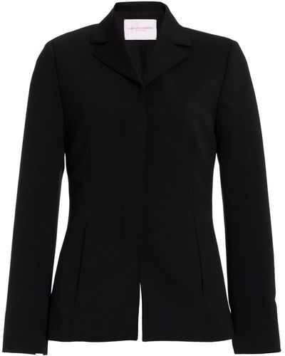 Carolina Herrera Tailored Stretch Wool Blazer - Black