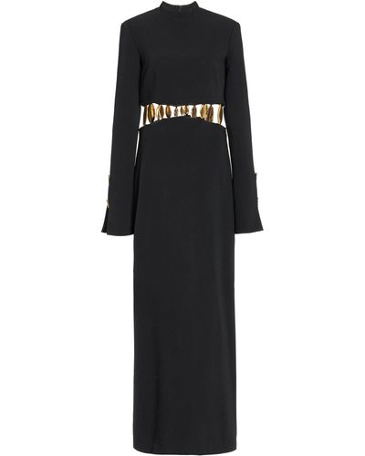 Jonathan Simkhai Gloria Crepe Cutout Gown - Black