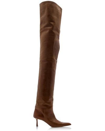 Alexander Wang Viola Leather Over-the-knee Boots - Brown