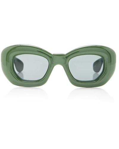 Loewe Inflated Butterfly-frame Acetate Sunglasses - Green