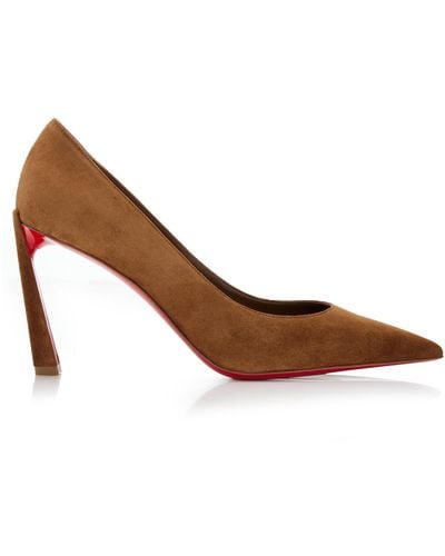 Christian Louboutin Condora 85mm Suede Court Shoes - Brown