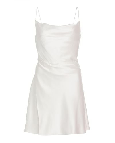Markarian Exclusive Gloria Slip Silk Mini Dress - White