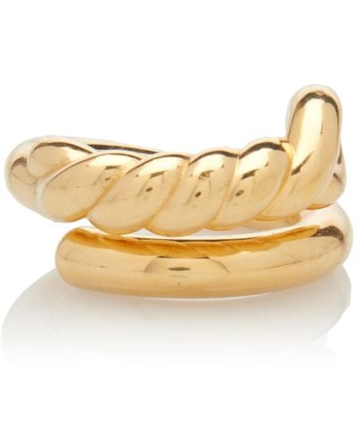 Bottega Veneta Twist 18k Gold-vermeil Ring - Metallic