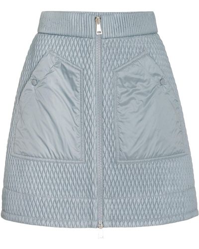 Moncler Quilted Nylon Mini Skirt - Blue