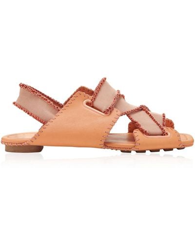 Ulla Johnson Yesenia Elastic Leather Sandals - Pink