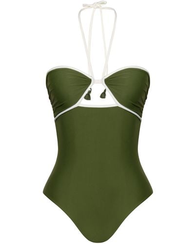 Johanna Ortiz Ashninka Cutout Back One-piece Swimsuit - Green