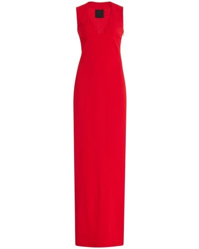 Givenchy Vase Plunged Maxi Dress - Red