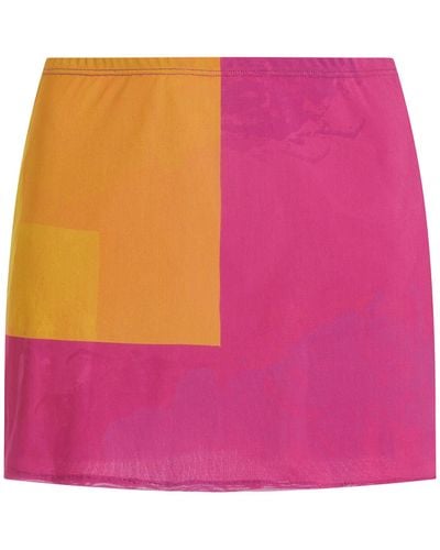 House of Aama Exclusive Mesh Mini Skirt - Pink