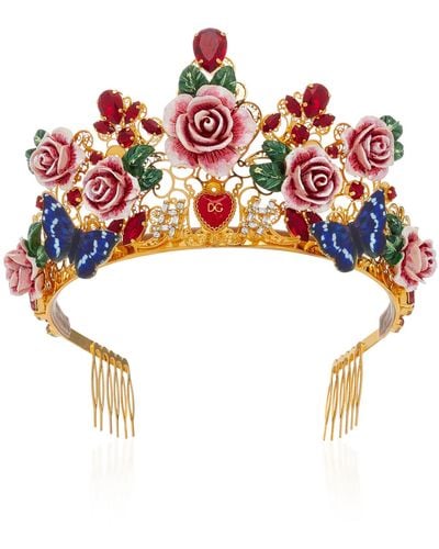 Dolce & Gabbana Flower Crystal Tiara - Multicolour