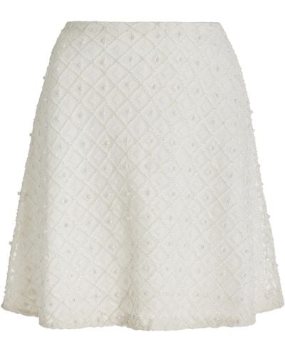 Aje. Freya Crystal And Pearl-embellished Mini Skirt - White