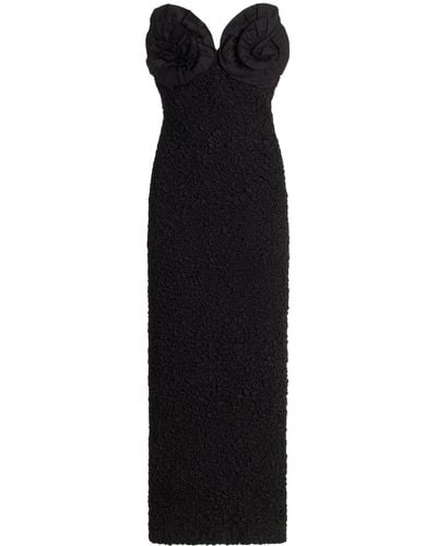 Mara Hoffman Mona Floral-appliqued Organic Cotton Midi Dress - Black
