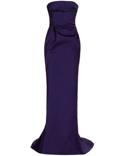LAQUAN SMITH Satin Column Gown - Purple