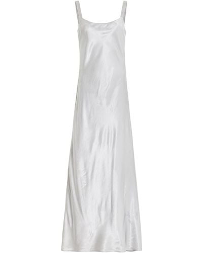 Third Form Crush Satin Slip Dress - White