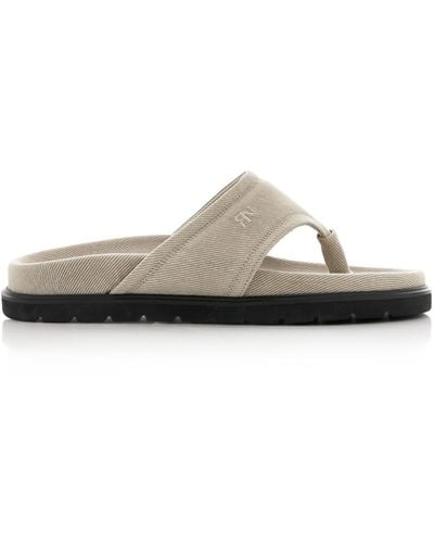 Reike Nen Exclusive Padded-denim Sandals - White