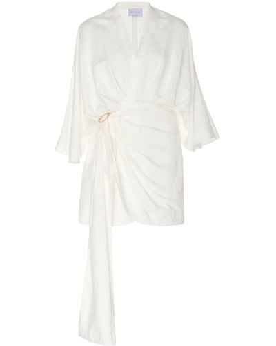 Significant Other Zahara Linen Wrap Dress - White