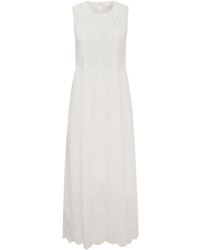 Posse Louisa Broderie Anglaise Cotton Maxi Dress - White
