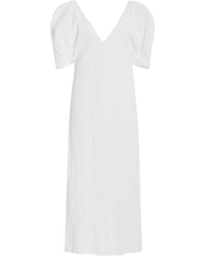 Mara Hoffman Gracen Puff-sleeve Woven Cotton Dress - White
