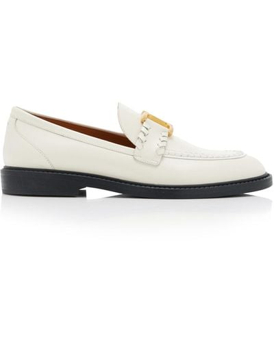 Chloé Marcie Leather Loafers - White