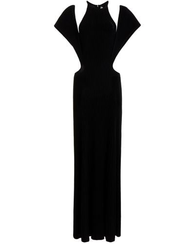 Chloé Cutout Wool Midi Dress - Black