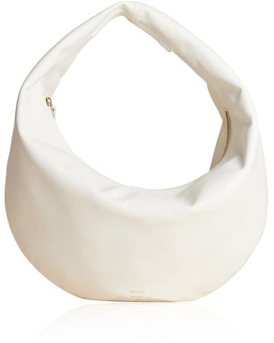 Khaite Olivia Leather Medium Hobo Bag - White