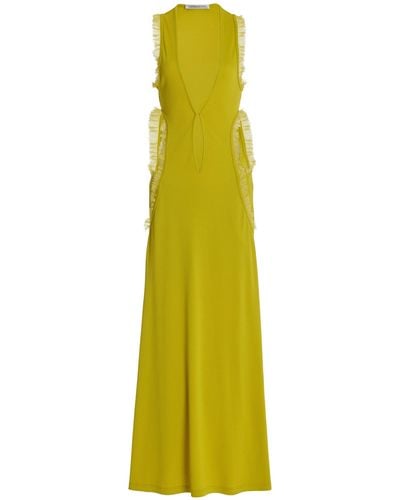 Christopher Esber Carina Cutout Midi Dress - Yellow