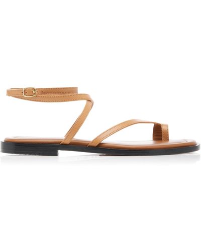 A.Emery Piper Leather Sandals - Brown