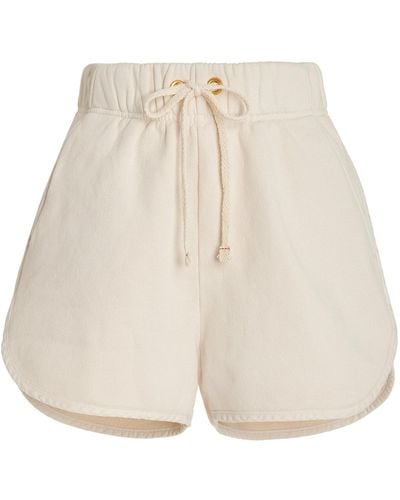 Les Tien Serena Scalloped Cotton Shorts - Natural