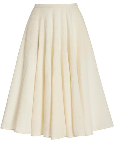 Lena Hoschek Daydream Wool Midi Skirt - White