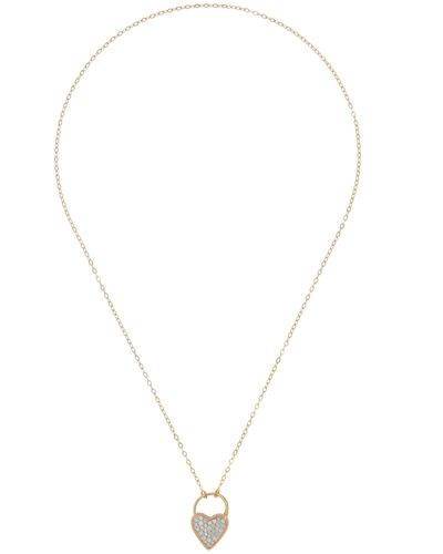 Yvonne Léon Padlock Heart Gold Diamond Necklace/earring - Metallic