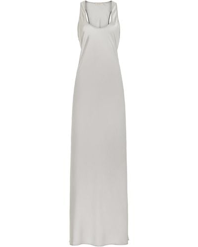 St. Agni Exclusive Bias-cut Silk-blend Tank Dress - White