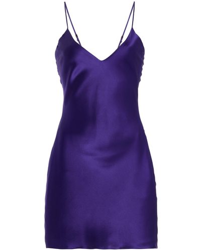 Sergio Hudson Bias-cut Silk Mini Dress - Purple
