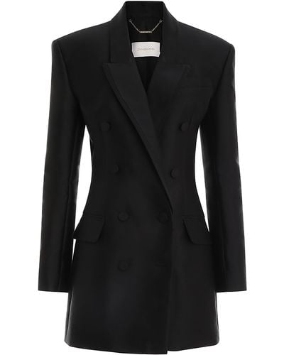Zimmermann Matchmaker Wool-silk Tuxedo Dress - Black