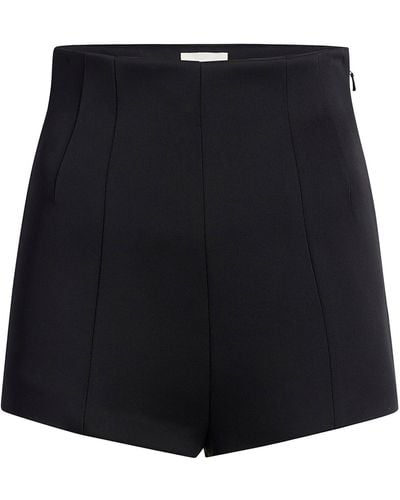 Khaite Lennman Satin-crepe Shorts - Black