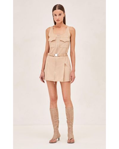 Alexis Taylee Belted Utility Mini Dress - Natural