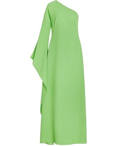 Cult Gaia Joelle One-shoulder Twill Gown - Green