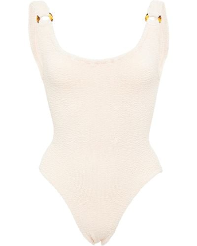 Hunza G Domino Seersucker Swimsuit - Multicolour