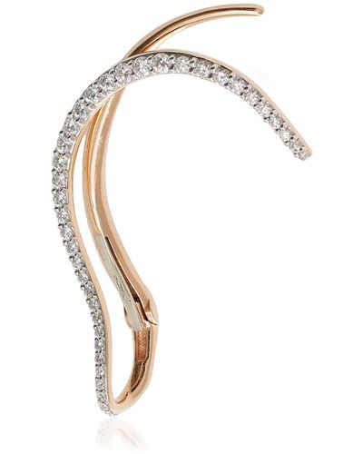 Marie Mas Queen Wave 18k Rose Gold Diamond Ear Jewel - Pink