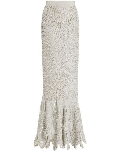 Alejandra Alonso Rojas Crochet Ball Skirt - White