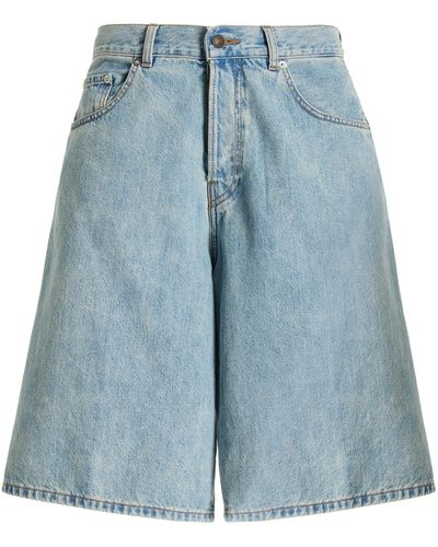 Haikure Becky Oversized Denim Shorts - Blue