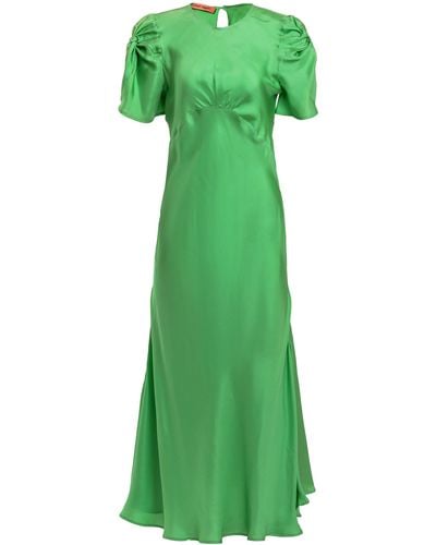 Maggie Marilyn It's Up To You Silk Midi Dress - Green