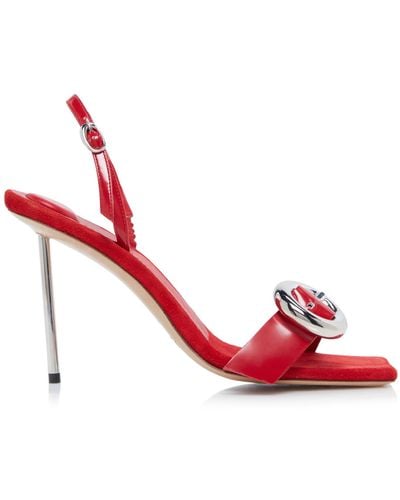 Jacquemus Regalo Leather Sandals - Red