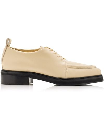 Aeyde Mara Leather Derby Shoes - Natural