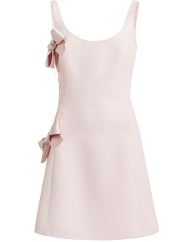 Giambattista Valli Bow-detailed Crepe Mini Dress - Pink