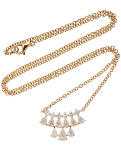 Anita Ko Small Daphne 18k Yellow Gold Diamond Necklace - White