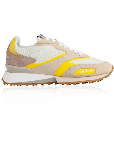 GHŌUD Rush Groove 2.0 Mesh & Suede Trainers - Yellow